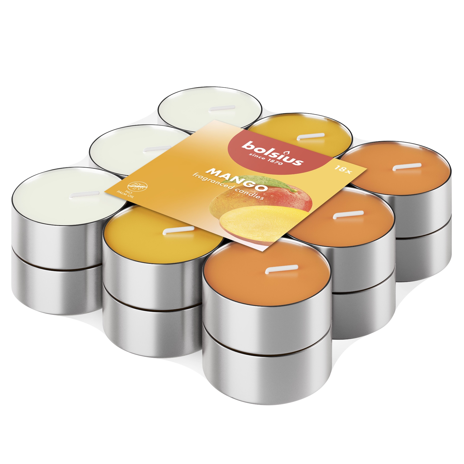 Mango Fragranced Tea Lights — 18 pack